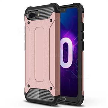 King Kong Armor Premium Shockproof Dual Layer Rugged Hard Cover for Huawei Honor 10 - Rose Gold