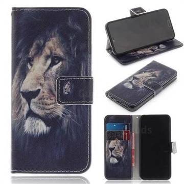 Lion Face PU Leather Wallet Case for Huawei Honor 10
