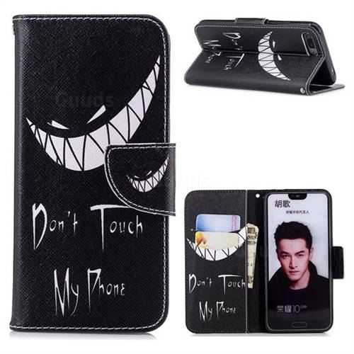 Crooked Grin Leather Wallet Case for Huawei Honor 10
