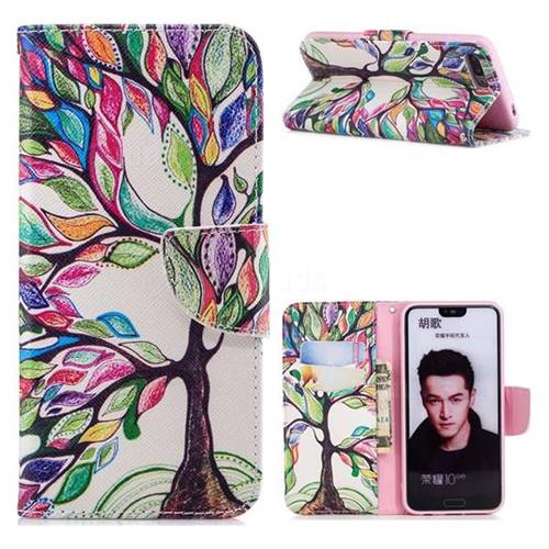 The Tree of Life Leather Wallet Case for Huawei Honor 10