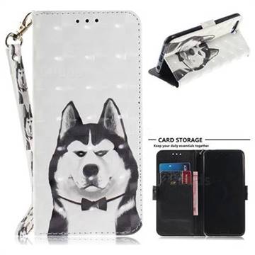 Husky Dog 3D Painted Leather Wallet Phone Case for Huawei Honor 10