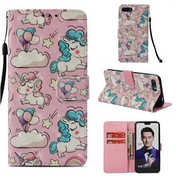 Angel Pony 3D Painted Leather Wallet Case for Huawei Honor 10