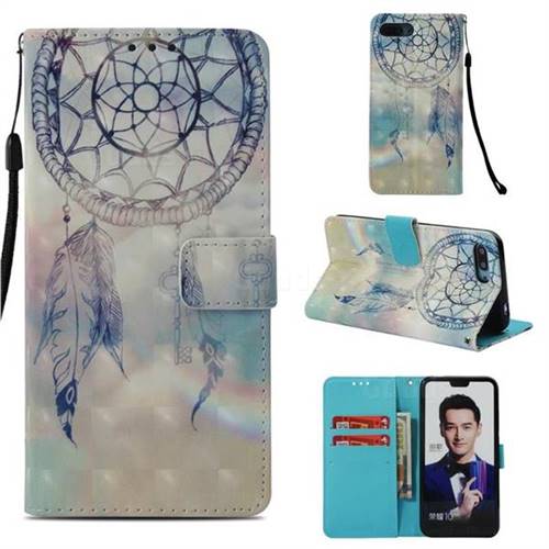 Fantasy Campanula 3D Painted Leather Wallet Case for Huawei Honor 10