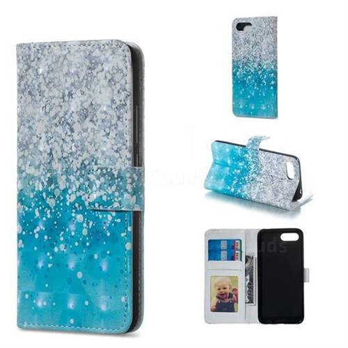 Sea Sand 3D Painted Leather Phone Wallet Case for Huawei Honor 10
