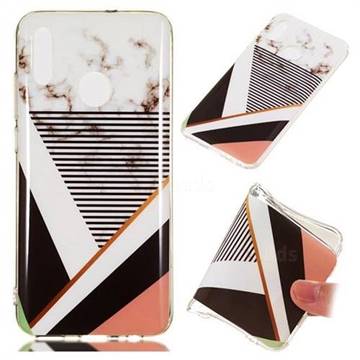 Pinstripe Soft TPU Marble Pattern Phone Case for Huawei Honor 10 Lite