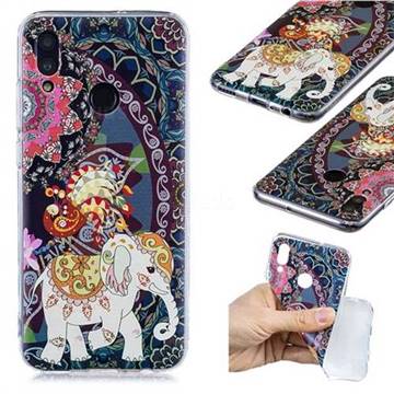 Totem Flower Elephant Super Clear Soft TPU Back Cover for Huawei Honor 10 Lite
