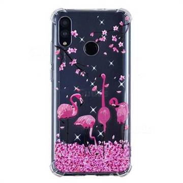 Cherry Flamingo Anti-fall Clear Varnish Soft TPU Back Cover for Huawei Honor 10 Lite