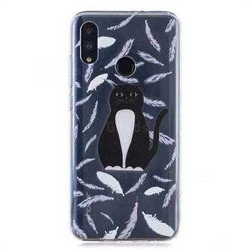 Feather Black Cat Super Clear Soft TPU Back Cover for Huawei Honor 10 Lite