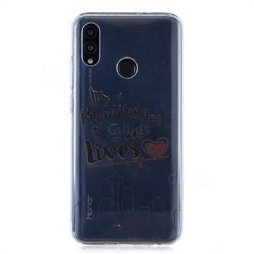 Line Castle Super Clear Soft TPU Back Cover for Huawei Honor 10 Lite
