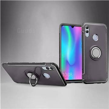 Armor Anti Drop Carbon PC + Silicon Invisible Ring Holder Phone Case for Huawei Honor 10 Lite - Grey