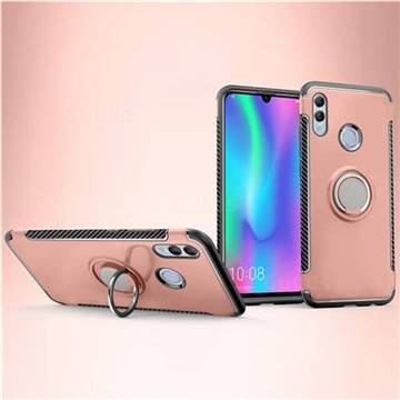 Armor Anti Drop Carbon PC + Silicon Invisible Ring Holder Phone Case for Huawei Honor 10 Lite - Rose Gold