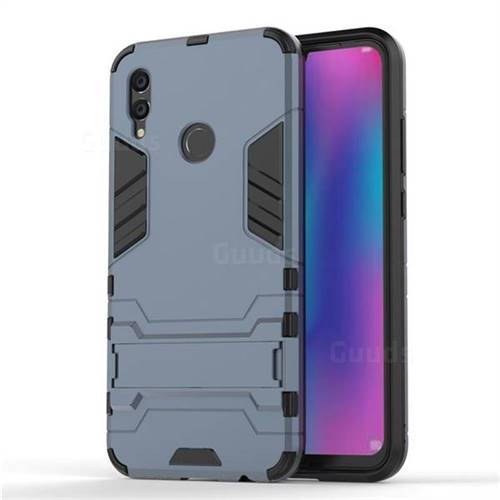 Armor Premium Tactical Grip Kickstand Shockproof Dual Layer Rugged Hard Cover for Huawei Honor 10 Lite - Navy