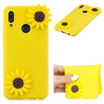 Yellow Sunflower Soft 3D Silicone Case for Huawei Honor 10 Lite