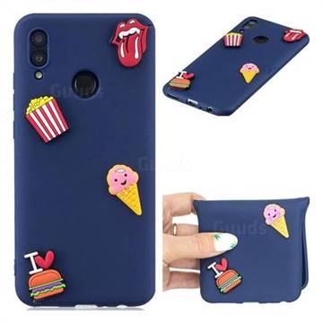 I Love Hamburger Soft 3D Silicone Case for Huawei Honor 10 Lite
