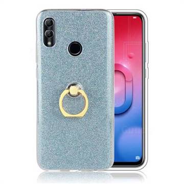 Luxury Soft TPU Glitter Back Ring Cover with 360 Rotate Finger Holder Buckle for Huawei Honor 10 Lite - Blue