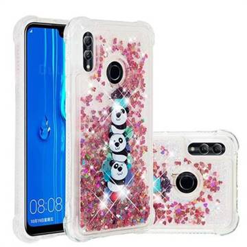 Three Pandas Dynamic Liquid Glitter Sand Quicksand Star TPU Case for Huawei Honor 10 Lite