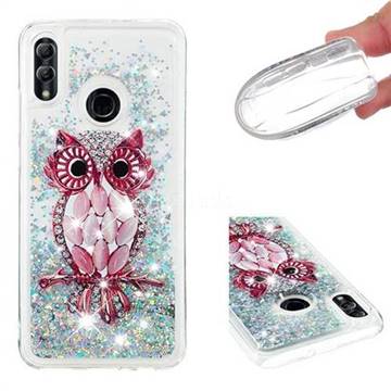Seashell Owl Dynamic Liquid Glitter Quicksand Soft TPU Case for Huawei Honor 10 Lite