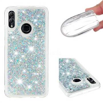 Dynamic Liquid Glitter Quicksand Sequins TPU Phone Case for Huawei Honor 10 Lite - Silver
