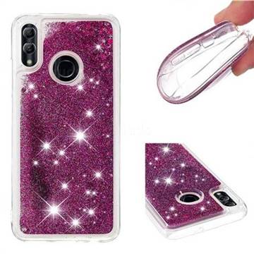 Dynamic Liquid Glitter Quicksand Sequins TPU Phone Case for Huawei Honor 10 Lite - Purple