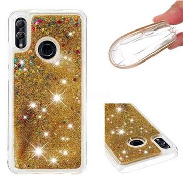Dynamic Liquid Glitter Quicksand Sequins TPU Phone Case for Huawei Honor 10 Lite - Golden