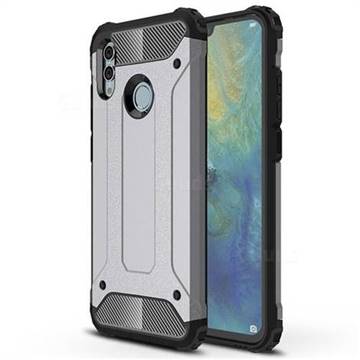 King Kong Armor Premium Shockproof Dual Layer Rugged Hard Cover for Huawei Honor 10 Lite - Silver Grey