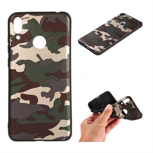 Camouflage Soft TPU Back Cover for Huawei Honor 10 Lite - Gold Green