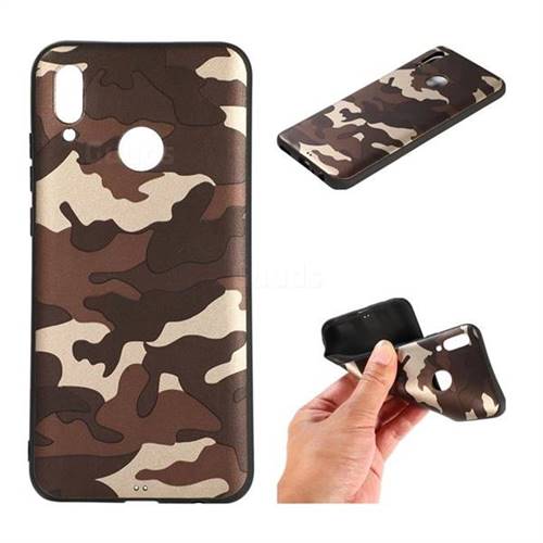 Camouflage Soft TPU Back Cover for Huawei Honor 10 Lite - Gold Coffee