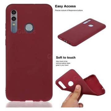 Soft Matte Silicone Phone Cover for Huawei Honor 10 Lite - Wine Red