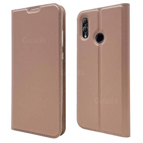 Ultra Slim Card Magnetic Automatic Suction Leather Wallet Case for Huawei Honor 10 Lite - Rose Gold