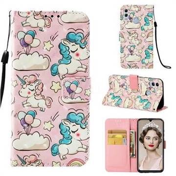 Angel Pony 3D Painted Leather Wallet Case for Huawei Honor 10 Lite