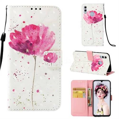 Watercolor 3D Painted Leather Wallet Case for Huawei Honor 10 Lite