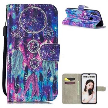 Star Wind Chimes 3D Painted Leather Wallet Phone Case for Huawei Honor 10 Lite