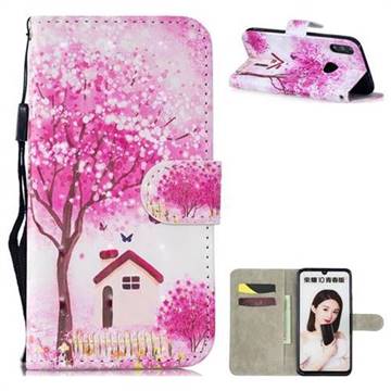 Tree House 3D Painted Leather Wallet Phone Case for Huawei Honor 10 Lite