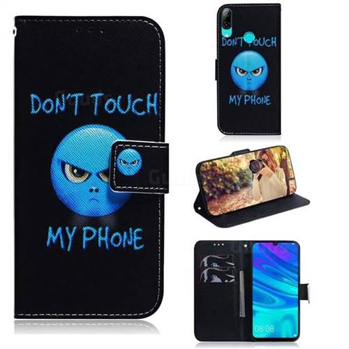 Not Touch My Phone PU Leather Wallet Case for Huawei Honor 10 Lite