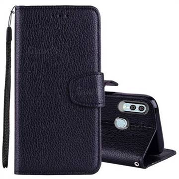 Litchi Pattern PU Leather Wallet Case for Huawei Honor 10 Lite - Black