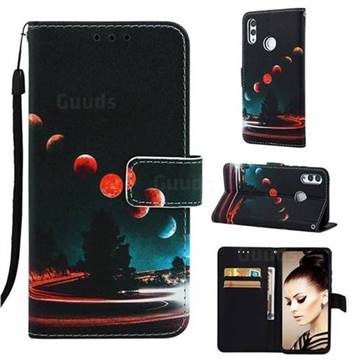 Wandering Earth Matte Leather Wallet Phone Case for Huawei Honor 10 Lite