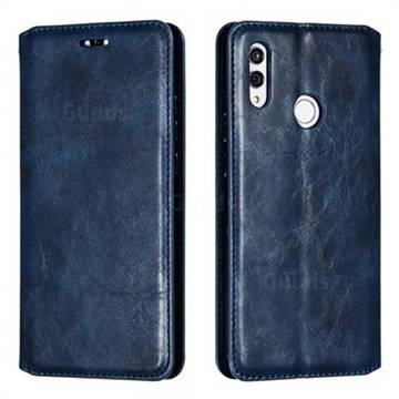 Retro Slim Magnetic Crazy Horse PU Leather Wallet Case for Huawei Honor 10 Lite - Blue