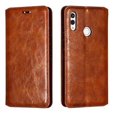Retro Slim Magnetic Crazy Horse PU Leather Wallet Case for Huawei Honor 10 Lite - Brown