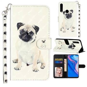 Pug Dog 3D Leather Phone Holster Wallet Case for Huawei Honor 10 Lite
