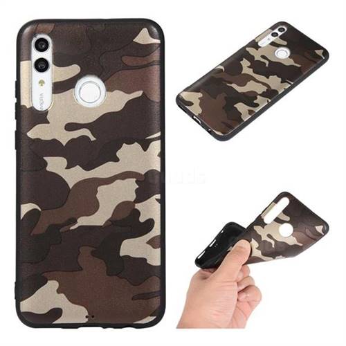 Camouflage Soft TPU Back Cover for Huawei Honor 10i - Gold Coffee