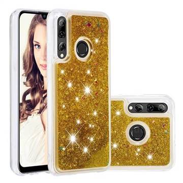 Dynamic Liquid Glitter Quicksand Sequins TPU Phone Case for Huawei Honor 10i - Golden