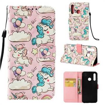 Angel Pony 3D Painted Leather Wallet Case for Huawei Honor 10i
