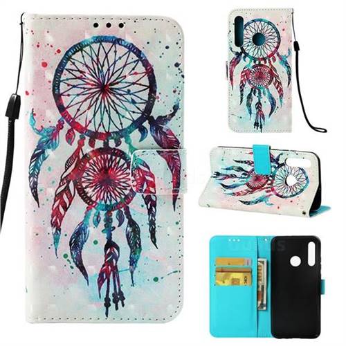 ColorDrops Wind Chimes 3D Painted Leather Wallet Case for Huawei Honor 10i