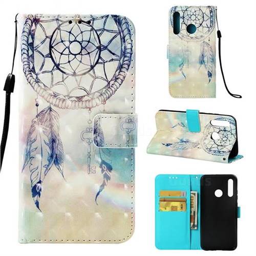 Fantasy Campanula 3D Painted Leather Wallet Case for Huawei Honor 10i