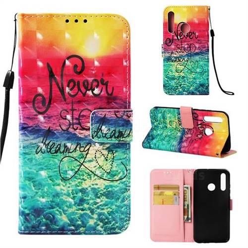 Colorful Dream Catcher 3D Painted Leather Wallet Case for Huawei Honor 10i