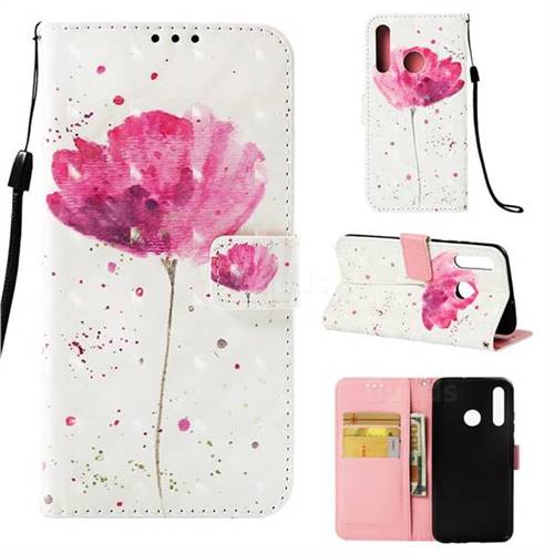 Watercolor 3D Painted Leather Wallet Case for Huawei Honor 10i