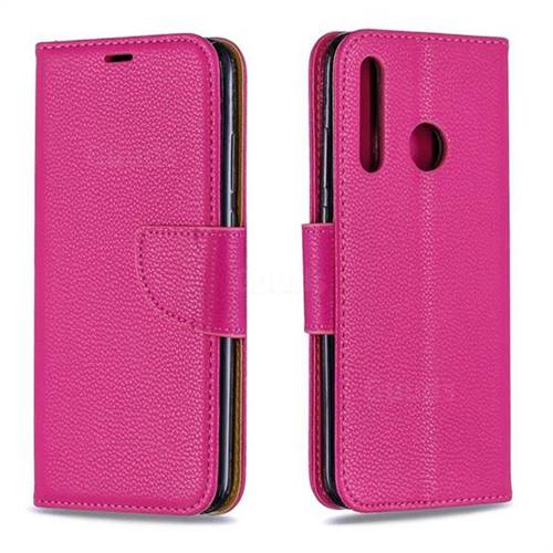 Classic Luxury Litchi Leather Phone Wallet Case for Huawei Honor 10i - Rose