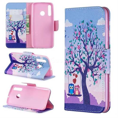 Tree and Owls Leather Wallet Case for Huawei Honor 10i