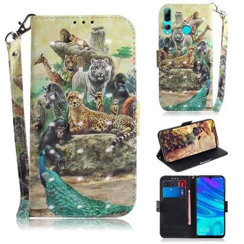 Beast Zoo 3D Painted Leather Wallet Phone Case for Huawei Honor 10i