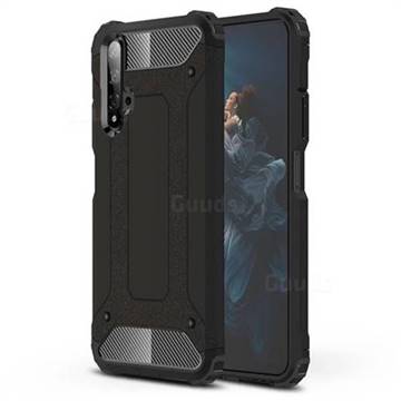 King Kong Armor Premium Shockproof Dual Layer Rugged Hard Cover for Huawei Honor 20 - Black Gold